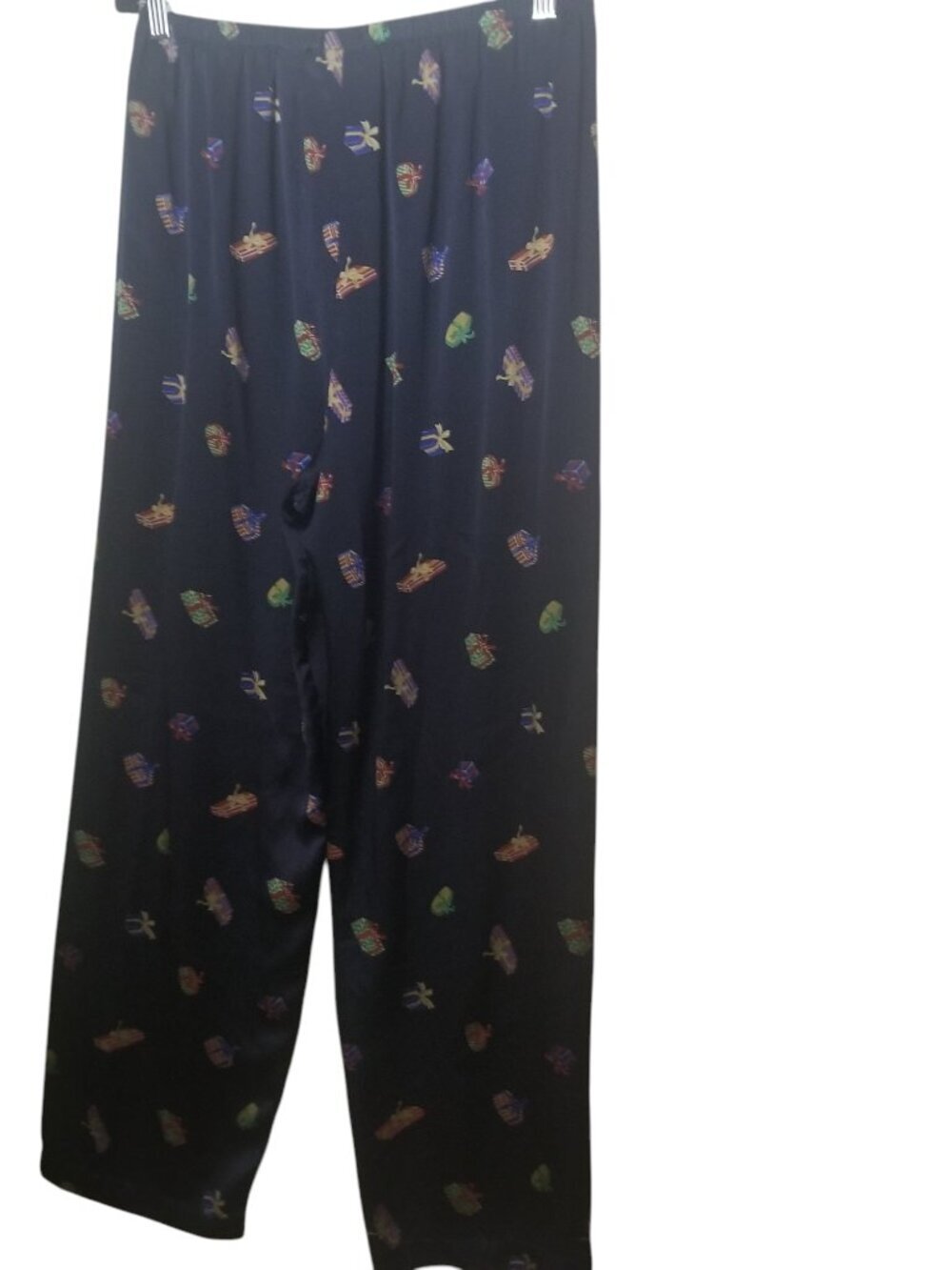 Vtg Cacique Silk Christmas Women's Pajama Pants Sz M